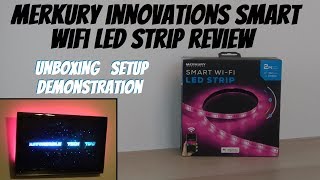 Merkury Innovations Smart Wifi LED Strip Review [upl. by Yclek]