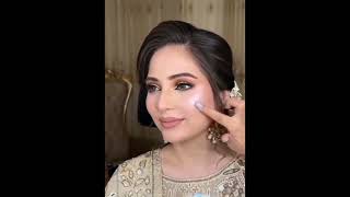 Light walima bridal makeup Glossy high little tutorial viral weddingmakeup makeupartist [upl. by Aaronson]