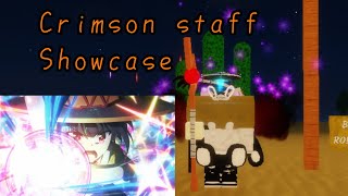 Meme Adventure Crimson staff Spec Showcase and how to get [upl. by Assirolc]