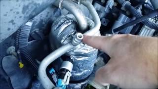 How to Replace AC Service Port Schrader Valve 4 [upl. by Lemal]