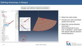 Abaqus Tutorial Deep Drawing with Anisotropy 2 Setup amp Analysis [upl. by Hansiain803]