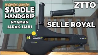 PART SEPEDA SADDLE SELLE ROYAL DAN HANDGRIP ZTTO [upl. by Ahsinauj]