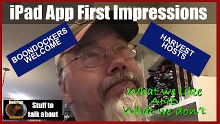 RV iPad app review and walkthru  Harvest Hosts  Boondockers Welcome [upl. by Gnilrets]