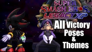 Super Smash Bros Legacy XP 20  All Victory Poses amp Themes [upl. by Godspeed]