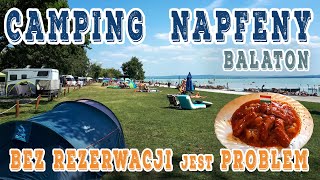 Najlepszy kemping nad Balatonem  Mega tani camping Napfeny Węgry  parcele domki plaża basen [upl. by Arval78]