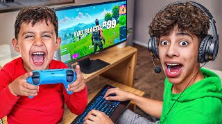 my Little Brother CONTROLS my Fortnite Game 😡 [upl. by Bryan386]