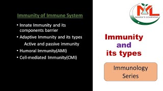 Immunity  Different types of Immunity  Innate Immunity  Adaptive Immunity [upl. by Aicatsue]