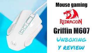 Unboxing y Review del Mouse gaming Redragon Griffin M607W [upl. by Neehsuan859]