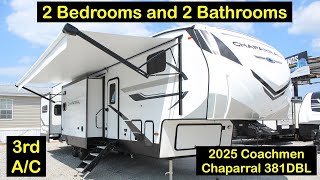 New Fifth Wheel RV with 2 Bedrooms 2025 Coachmen Chaparral 381DBL [upl. by Eigna836]