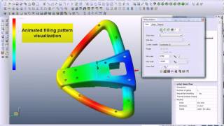 Plastic flow analysis  Integrated CAD  CAM  CAE from Vero Software [upl. by Ainnat]