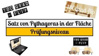 9 Satz von Pythagoras in der Fläche  Prüfungsniveau [upl. by Folger108]