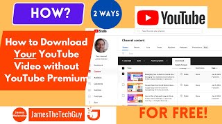 How to Download Your YouTube Video from YouTube Without Using YouTube Premium downloadingvideo [upl. by Cailly]