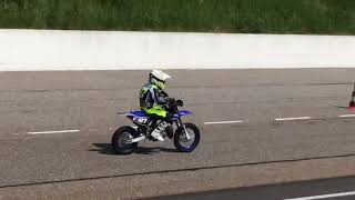 First Yamaha Yz 65cc supermoto with Jayson van Drunen on the track raceway Venray [upl. by Nilesoy]