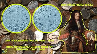 Szóstak  6 Groszy  Jan II Kazimierz Waza Kraków mint  1665  Silver youtube [upl. by Woodsum]