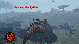 How I Survived the land with Armarga 😝  Path of Titans Amargasaurus Gameplay [upl. by Lashoh853]