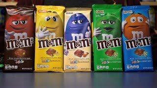 CTC Review 194  MampMs Candy Bars All 5 Flavors [upl. by Greenfield]