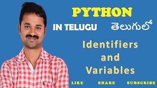 Identifiers and Variables in Python  Telugu [upl. by Idnac]