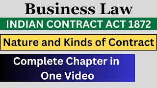 Indian Contract Act 1872  Nature and Kinds of Contract Complete  Essential of a Valid Contract [upl. by Sloane]