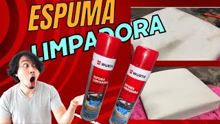 Espuma Limpadora Wurth Limpando estofado [upl. by Renaud31]