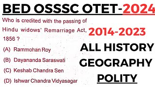 20142023 All History Geography Polity For Odisha Teacher Eligibility Test BEd OSSSC RI ARI AMIN [upl. by Nemra597]