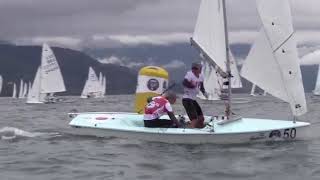 2019 Snipe Worlds  Race 2  First Downwind Leg [upl. by Solrak]