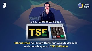 20 questões de Direito Constitucional das bancas mais cotadas para o TSE Unificado [upl. by Nielsen]