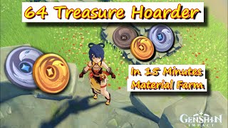 64 Treasure Hoarder in 15 Minutes Genshin Impact Material Farm [upl. by Alverson]