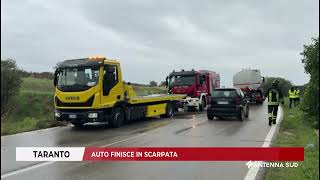 14 NOVEMBRE 2024 TARANTO AUTO FINISCE IN SCARPATA [upl. by Aiekal]