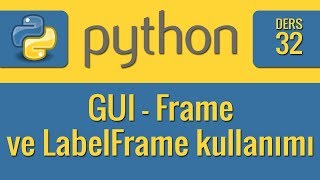 Python  32  GUI  Frame ve LabelFrame kullanımı [upl. by Ylam14]