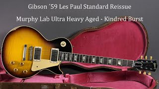 Gibson Les Paul 1959 Standard Reissue Murphy Lab Ultra Heavy Aged Kindred Burst 93590 [upl. by Wilinski]