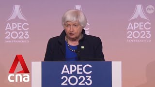 Yellen disagrees With Moodys negative outlook says US economy quotfundamentally strongquot [upl. by Joelle]