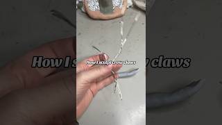 Sculpting some crow claws out of Cosclay cosclay sculpting sculpture artdoll artist [upl. by Troyes]