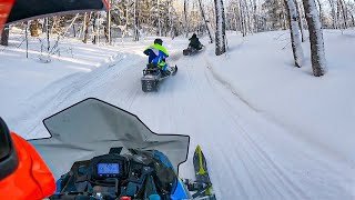 2022 Upper Michigan Snowmobiling Twisty Trails  UP Marquette [upl. by Nazus922]