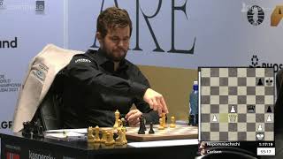 Magnus Carlsen Calculating 25 MOVES AHEAD [upl. by Ayiak]