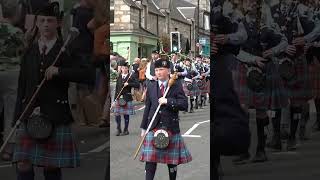 Burntisland Pipe Band playing Scotland the Brave on march to 2023 Pitlochry Highland Games shorts [upl. by Sila]