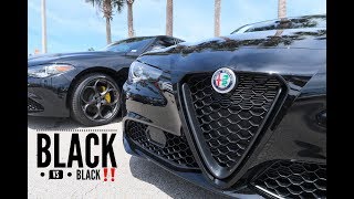 Vulcano Black Metallic vs Alfa Black Which Giulia Looks Better [upl. by Mart]