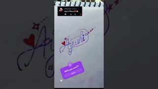 Ayushi❤️Calligraphy Artcalligraphynamecalligraphymastersshortstrendingviralshortsshortart [upl. by Nico]