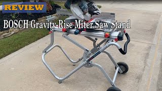 Bosch T4B Mobile Miter Saw Stand With Wheels Review  Watch before ordering [upl. by Cormick181]