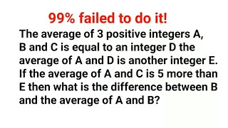 Literally 90 failed to solve this nice word problem Can you do it wordproblem [upl. by Nuawaj]