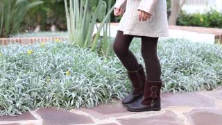 Botas para Niñas Piel y Serraje Borlas  OtoñoInvierno en Calzados Pisamonas [upl. by Niamrej]