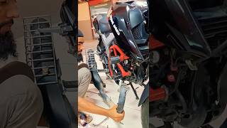 Akrapovic Exhaust installed in TVS Apache RTR 160 4V Bike Modified shorts modified exhaust [upl. by Reinhart349]