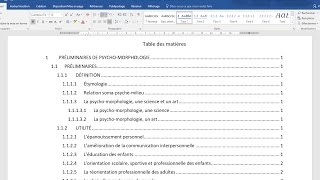 Créer une TABLE DES MATIÈRES automatique Cours WORD  Numérotation des titres  STYLES [upl. by Myk]