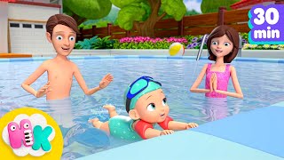 Swim like a little fish 🏊‍♂️ Swimming song for Kids  HeyKids Nursery Rhymes [upl. by Ellehcir]