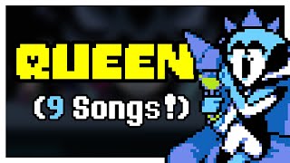 DELTARUNE  All songs with the quotQueens Themequot leitmotif Chapter 2 [upl. by Atiz]