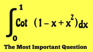 IntegrateO to1 of cot1 1xx2 Important Ques For CBSE Board Exam 2024 ‎StudyPointPro [upl. by Imoyik]