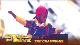 DJ Arch Jr The YOUNGEST DJ In The World Comes To America  Americas Got Talent Champions [upl. by Hardej]