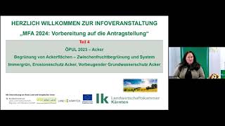 MFA InfoVeranstaltung 2024 ÖPUL 2023 – Acker [upl. by Fannie]