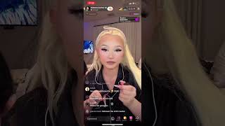 Alabama barker tiktok live doing her makeup part 1 gossiping [upl. by Ikila]