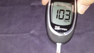 True Metrix Blood Glucose Meter Demonstration [upl. by Godbeare]