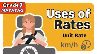 USES OF RATES amp EXPRESSING RATES TO UNIT RATES  FIRST QUARTER GRADE 7 MATATAG TAGALOG MATH TUTORIAL [upl. by Llohcin707]